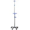 Adjustable Height Hospital Infusion Stand Easy to Move and Power Type Without Power in Blue