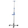 Adjustable Height Hospital Infusion Stand Easy to Move and Power Type Without Power in Blue