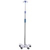 Adjustable Height Hospital Infusion Stand Easy to Move and Power Type Without Power in Blue