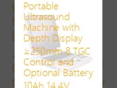 Portable Ultrasound Machine with Depth Display ≥250mm 8 TGC Control and Optional Battery 10Ah 14.4V